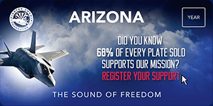 Support Fighter Country - Order your Sound of Freedom AZ License Plate today! Luke AFB Sounds of Freedom License Plate